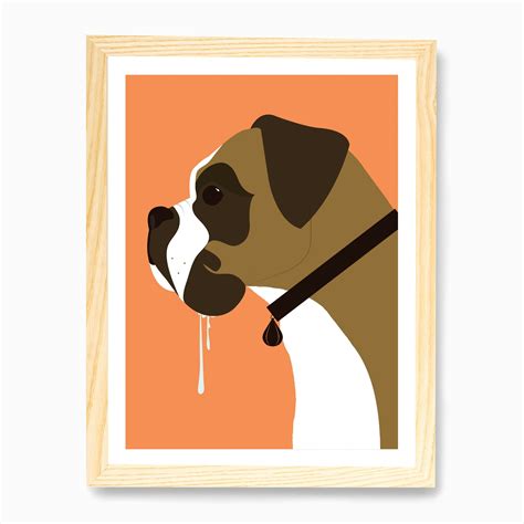 metal boxer art|boxer dog art print.